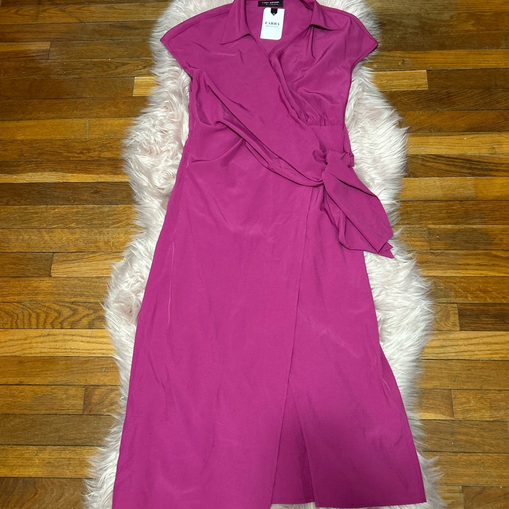 Sunny Day Fuchsia Wrap Dress - Picture 6 of 11